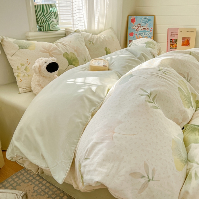 91家纺网 家纺一手货源 找家纺 漫仙阁家纺 2026新款纯棉学生宿舍A版100%新疆棉B版古法水洗三件套全棉四件套告白