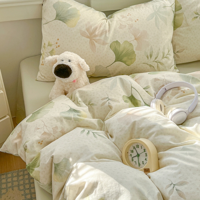 91家纺网 家纺一手货源 找家纺 漫仙阁家纺 2026新款纯棉学生宿舍A版100%新疆棉B版古法水洗三件套全棉四件套告白