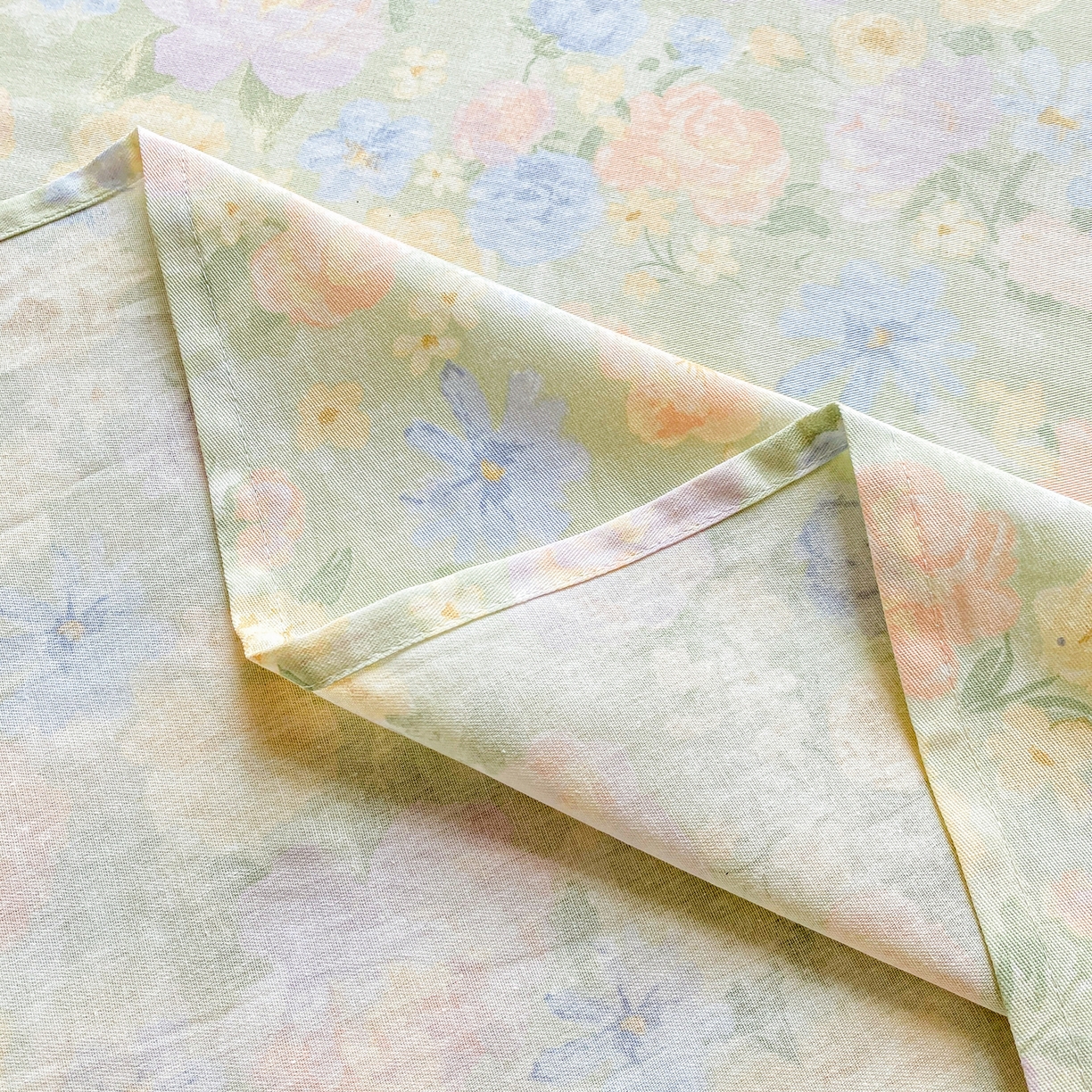 91家纺网 家纺一手货源 找家纺 花梦欣 2026新款全棉印花单品系列2花卉款-单床单 栀子花语