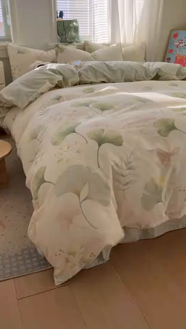 91家纺网 家纺一手货源 找家纺 漫仙阁家纺 2026新款纯棉学生宿舍A版100%新疆棉B版古法水洗三件套全棉四件套告白