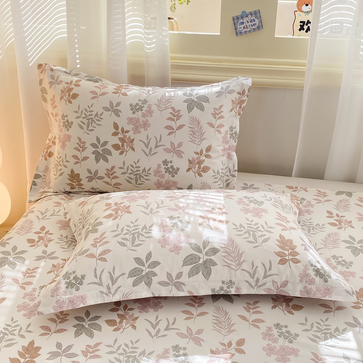 91家纺网 家纺一手货源 找家纺 花梦欣 2026新款全棉印花单品系列2花卉款-单床单 洛克庄园红