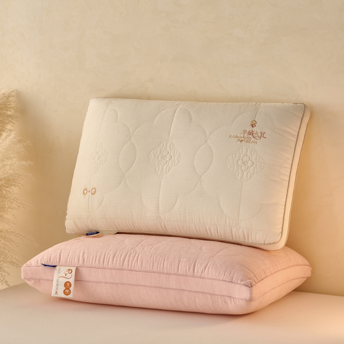 91家纺网 家纺一手货源 找家纺 （总）仁宇枕业 2026新款新品羊绒大豆舒适枕头枕芯