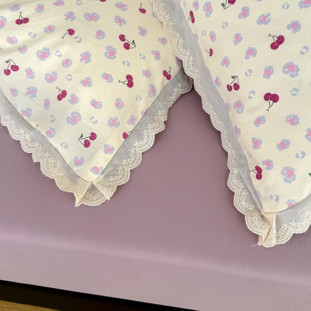 91家纺网 家纺一手货源 找家纺 （总）竹合 2026新款田园韩版花边款小碎花古法水洗仿棉A类云感棉四件套