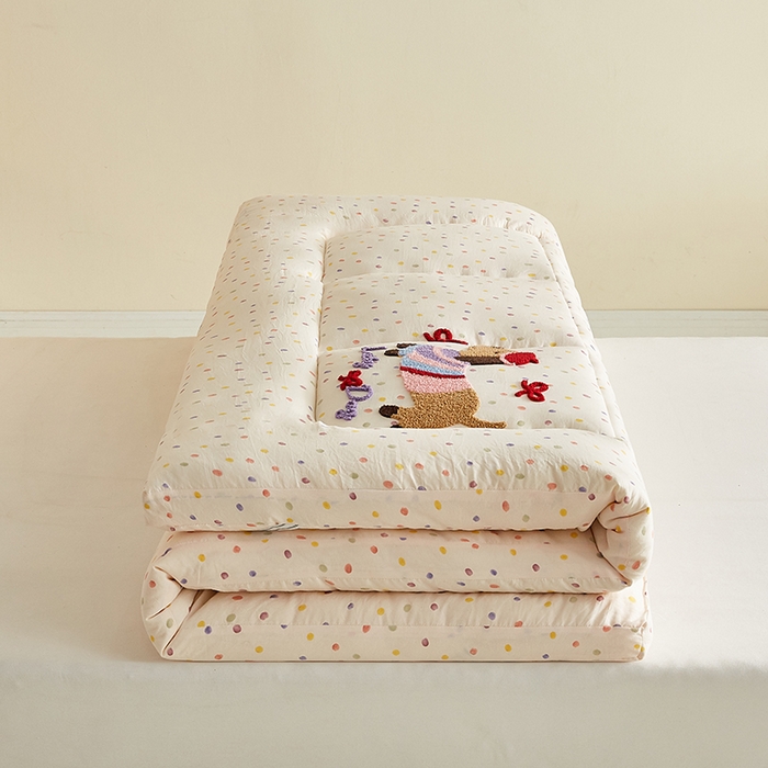 91家纺网 家纺一手货源 找家纺 （总）蓝冰家纺 2026新款四季抗菌防螨刺绣床垫床褥学生床垫