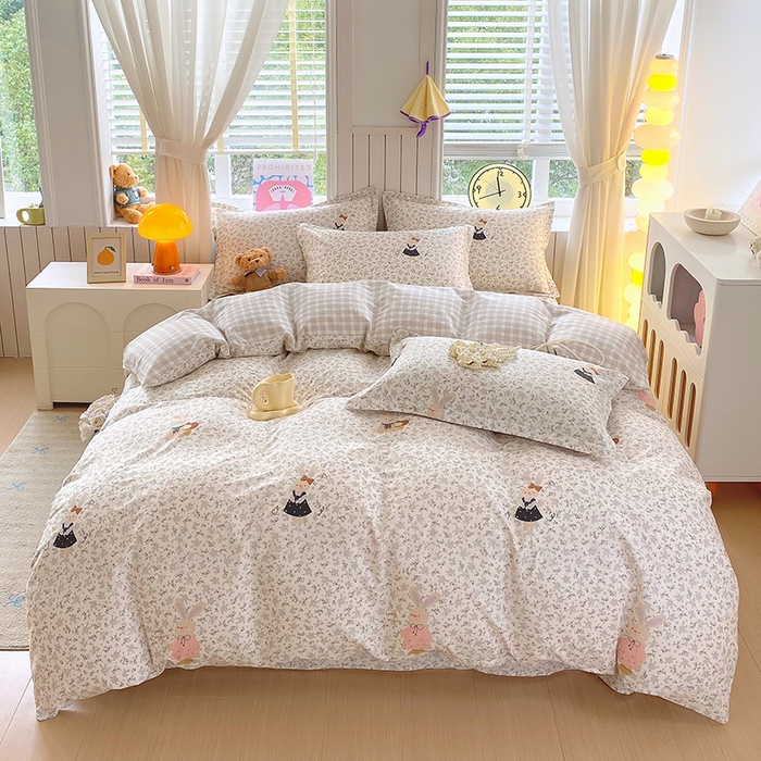 91家纺网 家纺一手货源 找家纺 （总）金丝兔 2026新款纯棉印花四件套系列