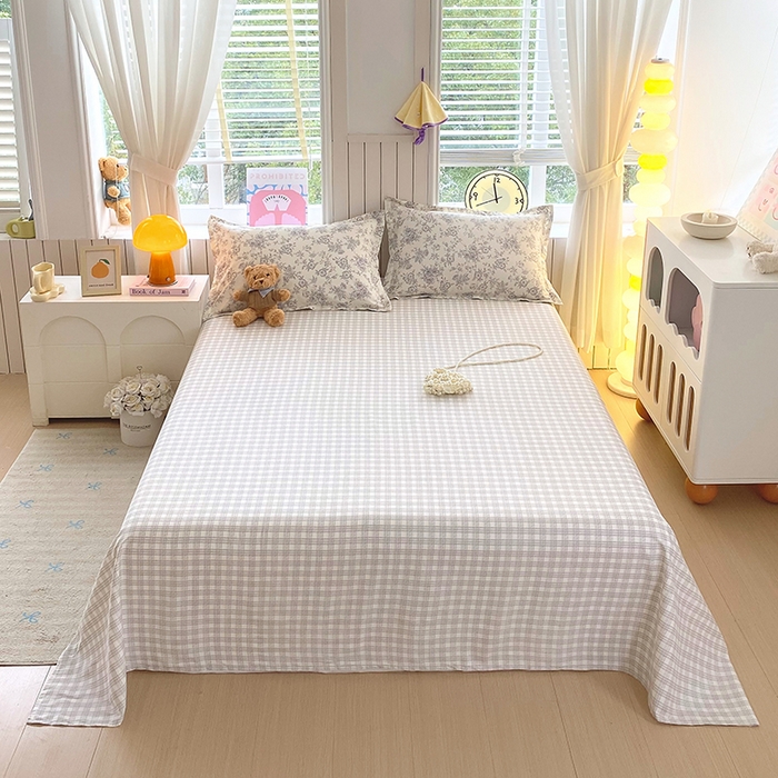 91家纺网 家纺一手货源 找家纺 金丝兔 2026新款纯棉印花四件套系列 白山茶