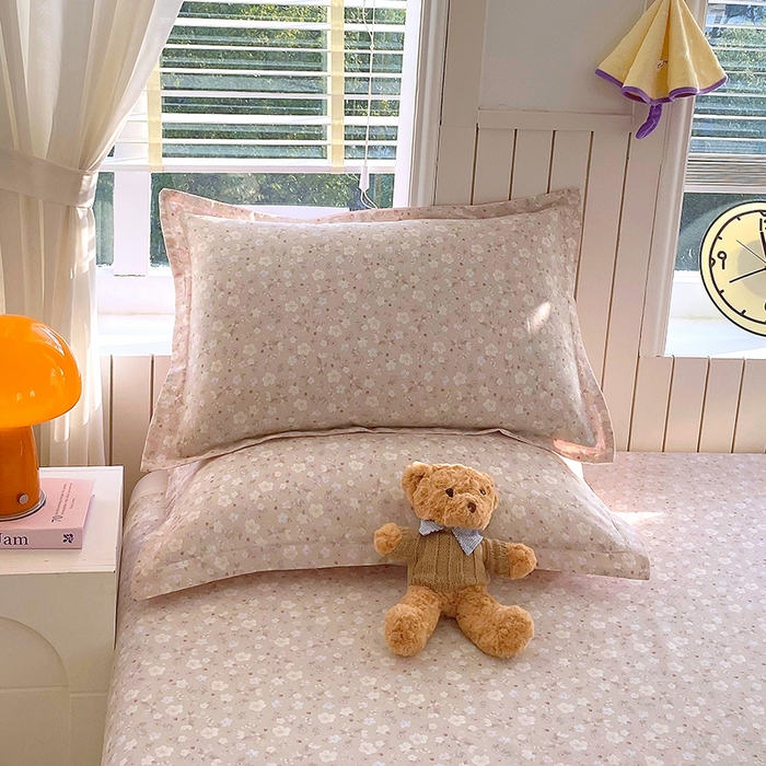 91家纺网 家纺一手货源 找家纺 金丝兔 2026新款纯棉印花四件套系列 春野苍兰