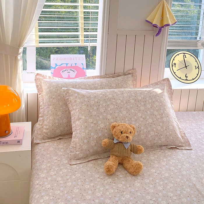 91家纺网 家纺一手货源 找家纺 金丝兔 2026新款纯棉印花四件套系列 春野苍兰