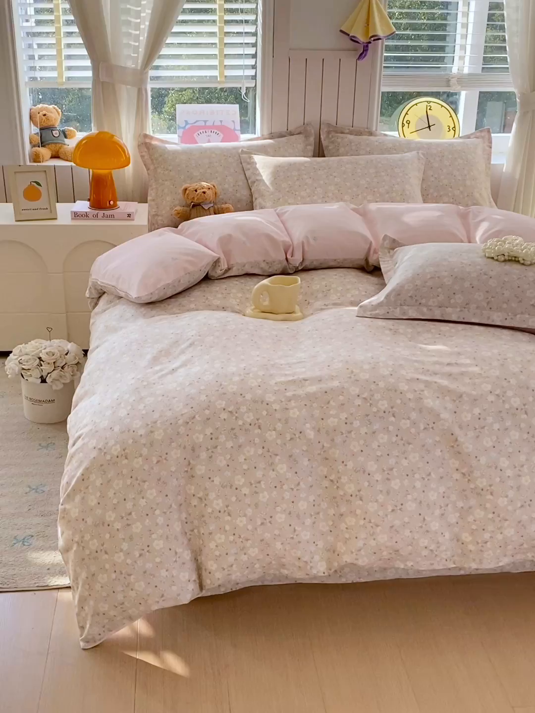 91家纺网 家纺一手货源 找家纺 金丝兔 2026新款纯棉印花四件套系列 春野苍兰