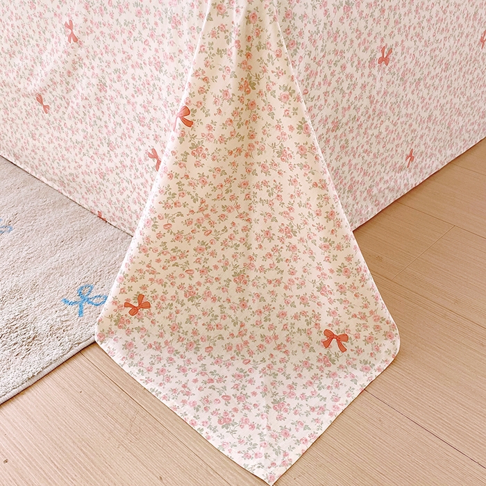 91家纺网 家纺一手货源 找家纺 金丝兔 2026新款纯棉印花四件套系列 粉蕊蝶