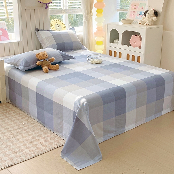 91家纺网 家纺一手货源 找家纺 金丝兔 2026新款纯棉印花四件套系列 格韵-灰