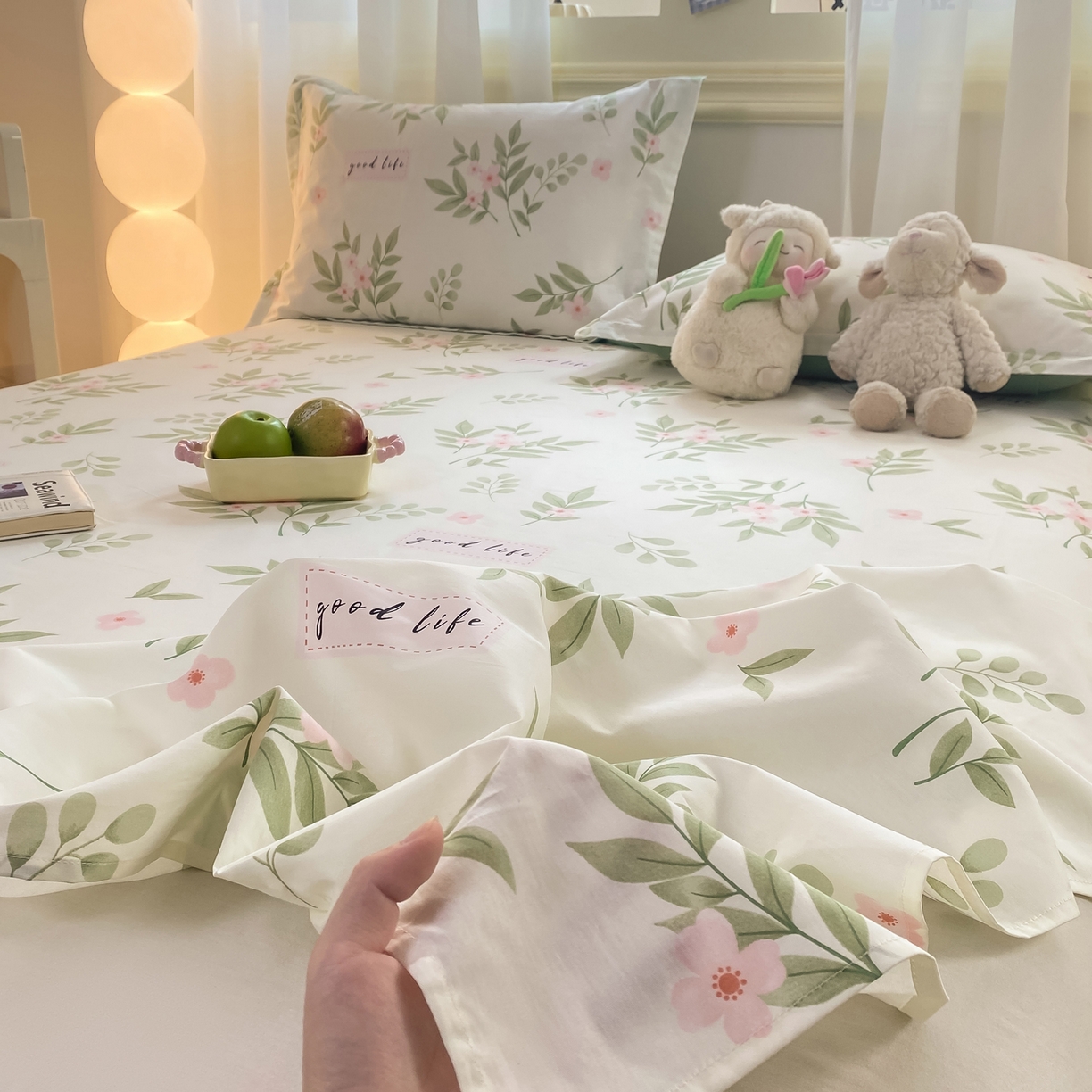91家纺网 家纺一手货源 找家纺 花梦欣 2026新款全棉印花单品系列-单床单 扶绿花园