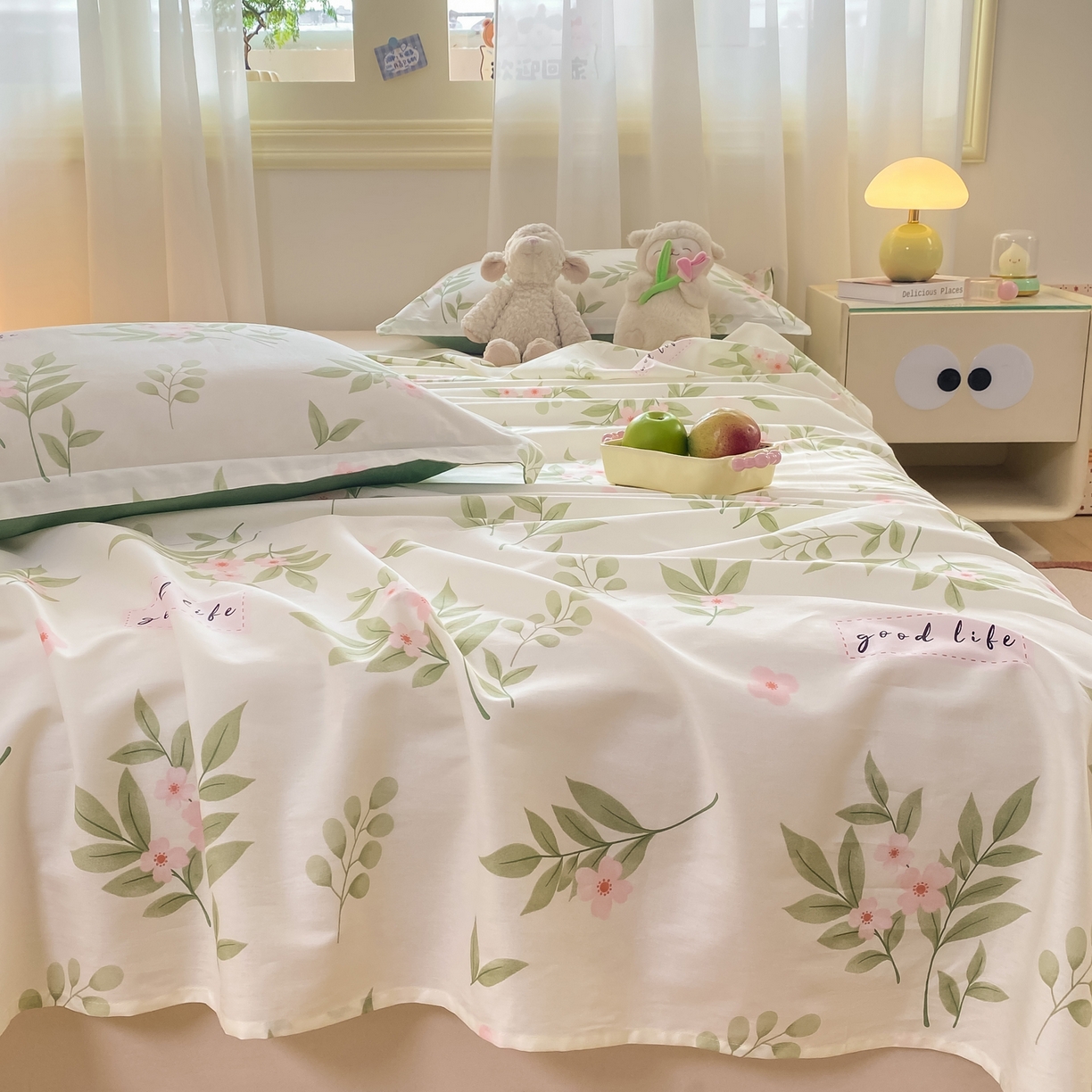 91家纺网 家纺一手货源 找家纺 花梦欣 2026新款全棉印花单品系列-单床单 扶绿花园
