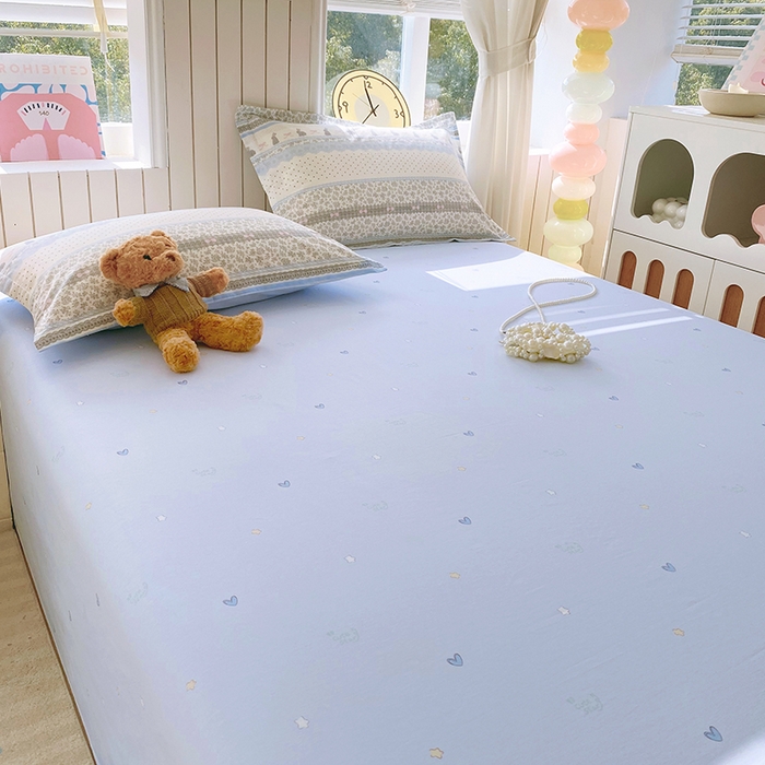 91家纺网 家纺一手货源 找家纺 金丝兔 2026新款纯棉印花四件套系列 海盐兔