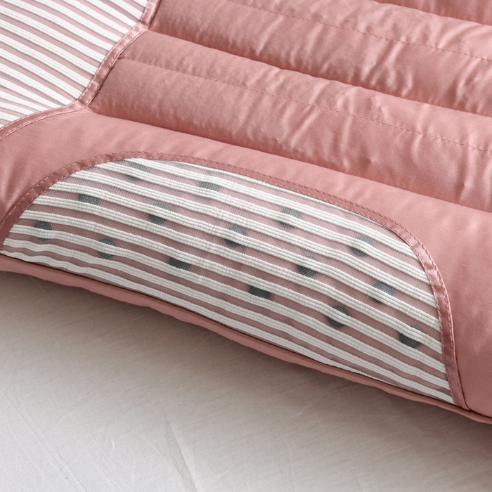 91家纺网 家纺一手货源 找家纺 仁宇枕业 2026新款新品长绒棉决明子磁石枕头枕芯 长绒棉决明子磁石枕-粉色