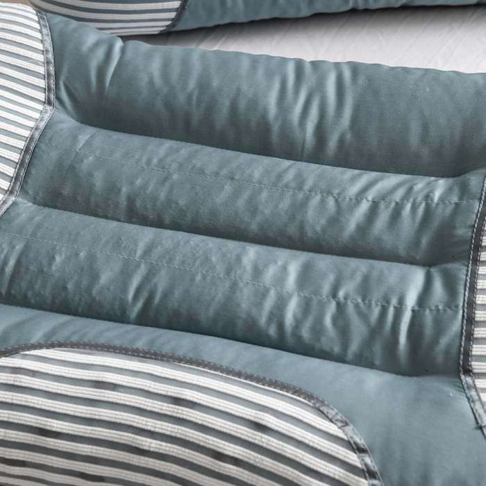 91家纺网 家纺一手货源 找家纺 仁宇枕业 2026新款新品长绒棉决明子磁石枕头枕芯 长绒棉决明子磁石枕-蓝色