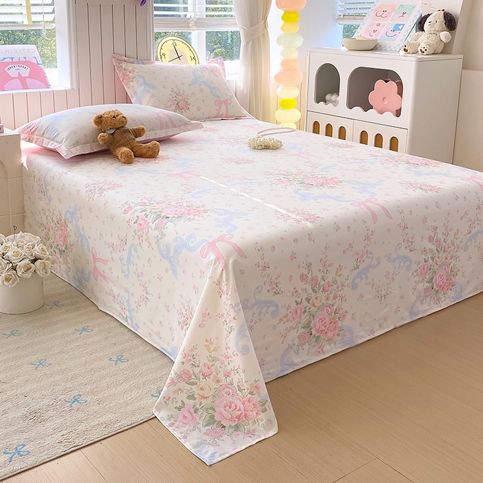 91家纺网 家纺一手货源 找家纺 金丝兔 2026新款纯棉印花四件套系列 花漫歌