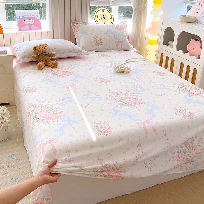 91家纺网 家纺一手货源 找家纺 金丝兔 2026新款纯棉印花四件套系列 花漫歌