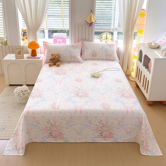 91家纺网 家纺一手货源 找家纺 金丝兔 2026新款纯棉印花四件套系列 花漫歌