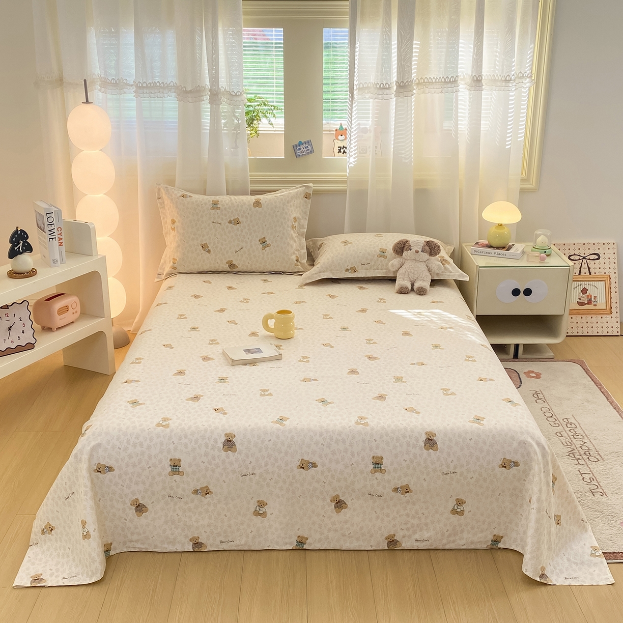 91家纺网 家纺一手货源 找家纺 花梦欣 2026新款全棉印花单品系列-单床单 果酱电台