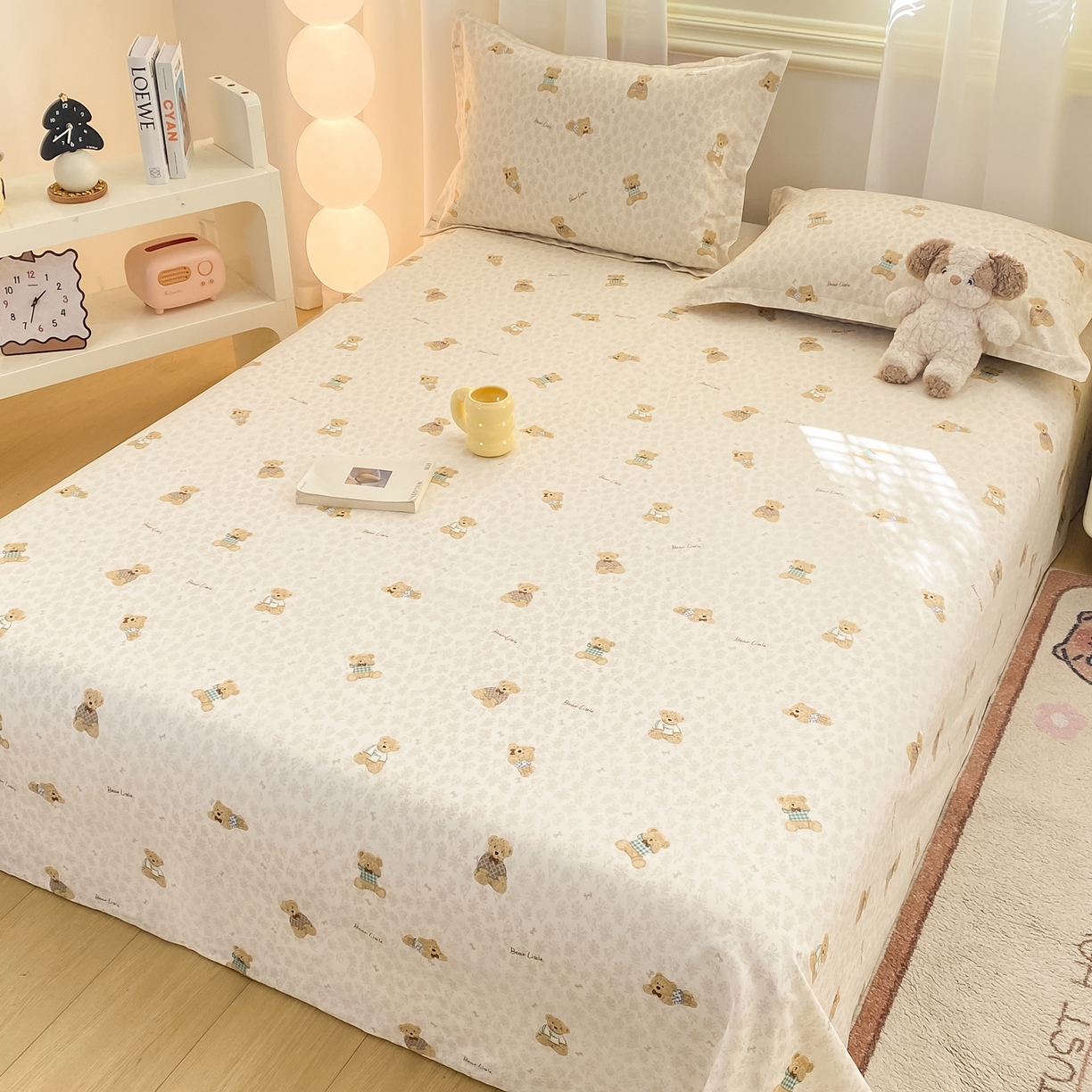 91家纺网 家纺一手货源 找家纺 花梦欣 2026新款全棉印花单品系列-单床单 果酱电台