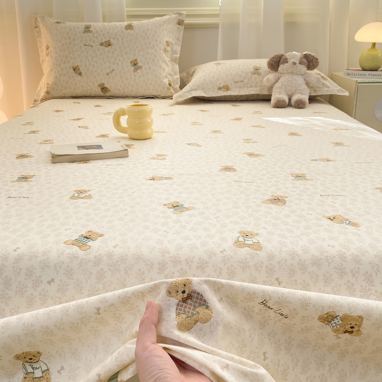 91家纺网 家纺一手货源 找家纺 花梦欣 2026新款全棉印花单品系列-单床单 果酱电台