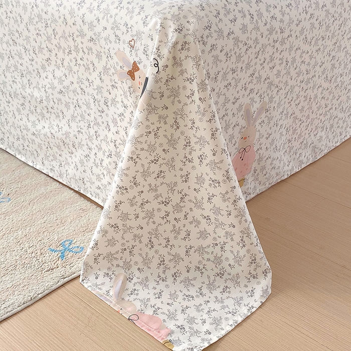 91家纺网 家纺一手货源 找家纺 金丝兔 2026新款纯棉印花四件套系列 吉吉兔