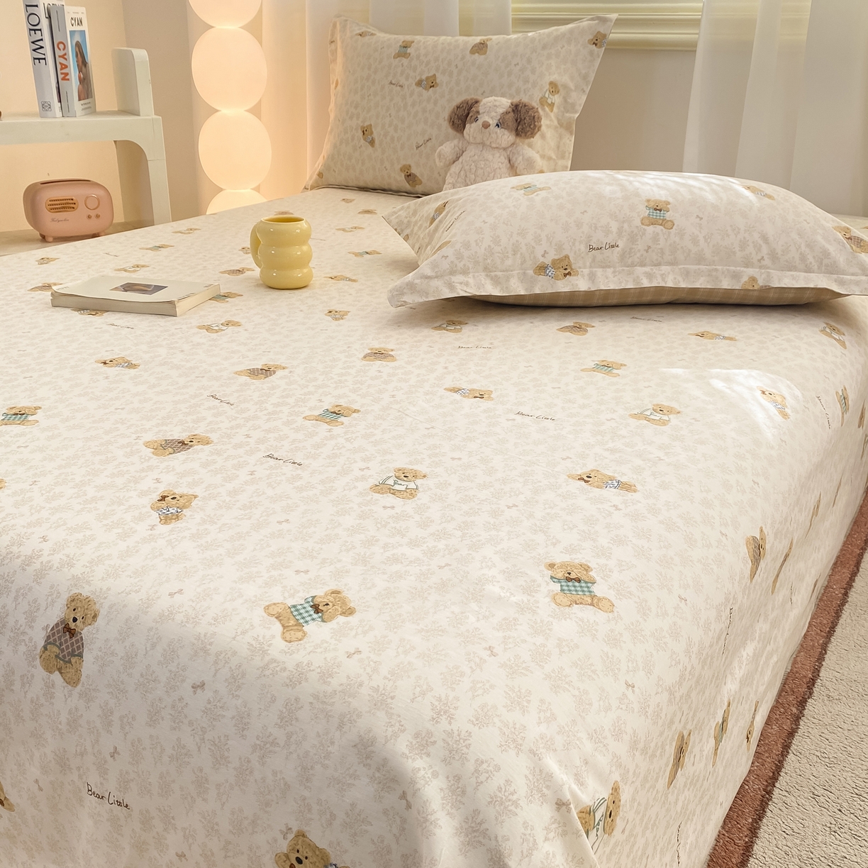 91家纺网 家纺一手货源 找家纺 花梦欣 2026新款全棉印花单品系列-单床单 果酱电台