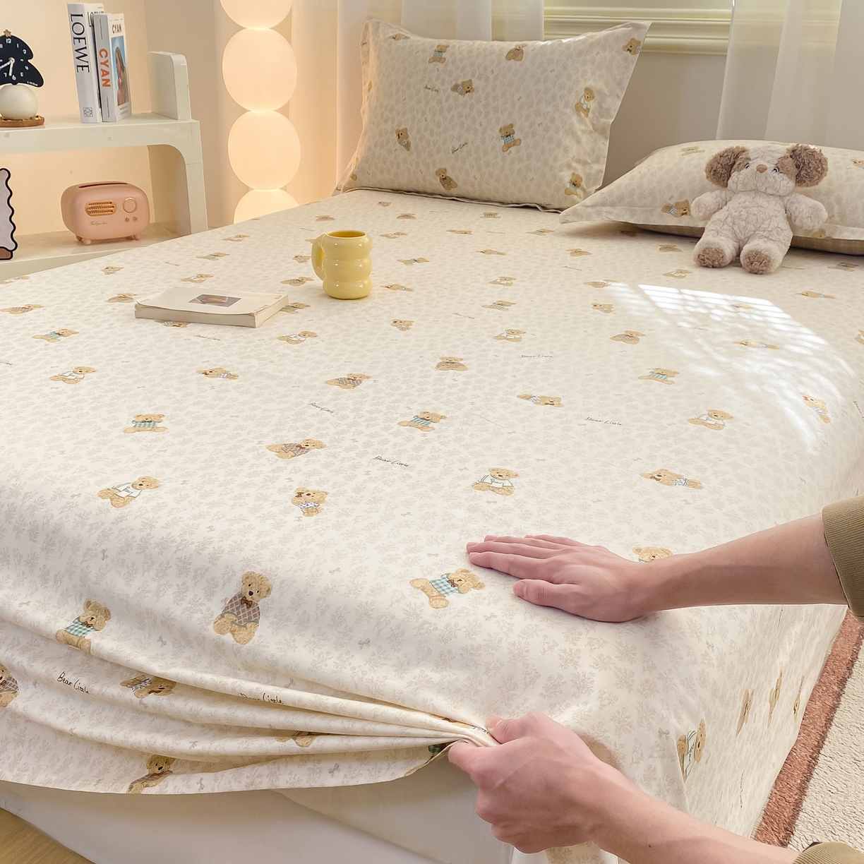 91家纺网 家纺一手货源 找家纺 花梦欣 2026新款全棉印花单品系列-单床单 果酱电台