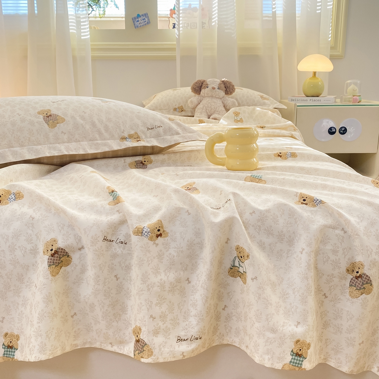 91家纺网 家纺一手货源 找家纺 花梦欣 2026新款全棉印花单品系列-单床单 果酱电台