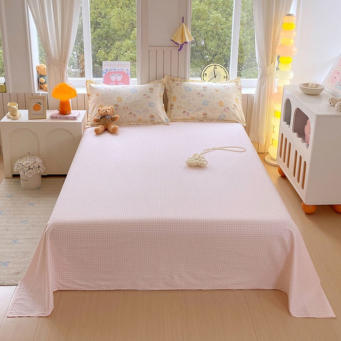 91家纺网 家纺一手货源 找家纺 金丝兔 2026新款纯棉印花四件套系列 萌宠乐园