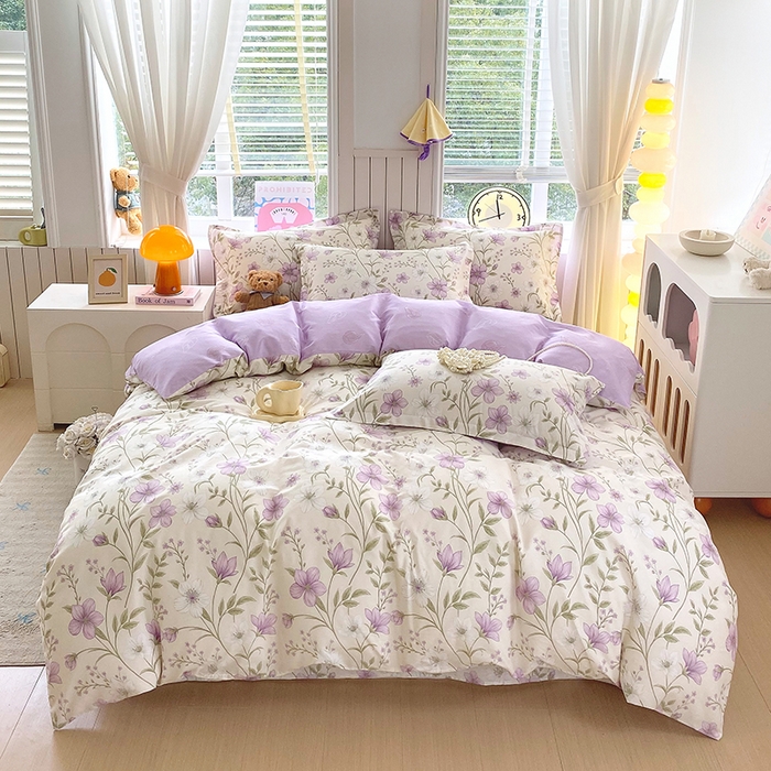 金丝兔 2026新款纯棉印花四件套系列 慕荷