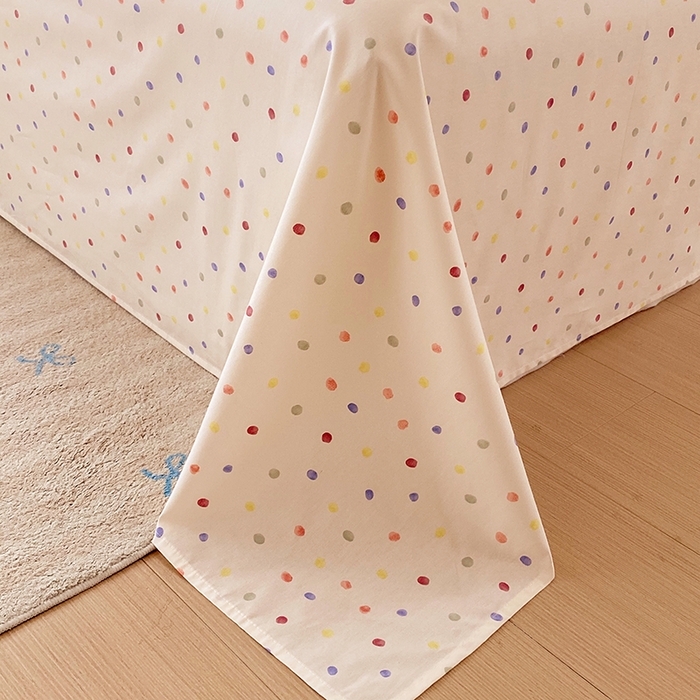 91家纺网 家纺一手货源 找家纺 金丝兔 2026新款纯棉印花四件套系列 奶油波点