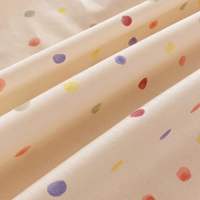 91家纺网 家纺一手货源 找家纺 金丝兔 2026新款纯棉印花四件套系列 奶油波点