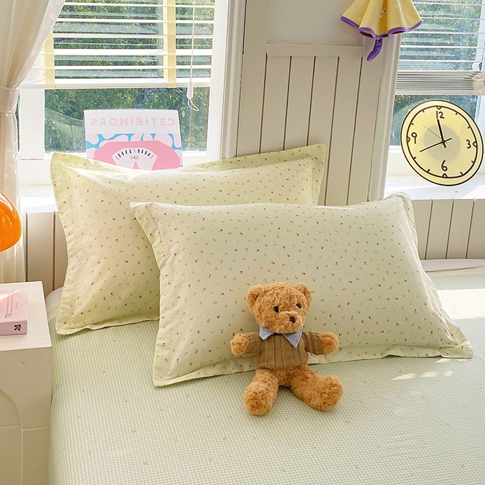 91家纺网 家纺一手货源 找家纺 金丝兔 2026新款纯棉印花四件套系列 泡芙小花