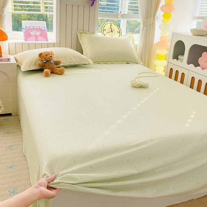 91家纺网 家纺一手货源 找家纺 金丝兔 2026新款纯棉印花四件套系列 泡芙小花