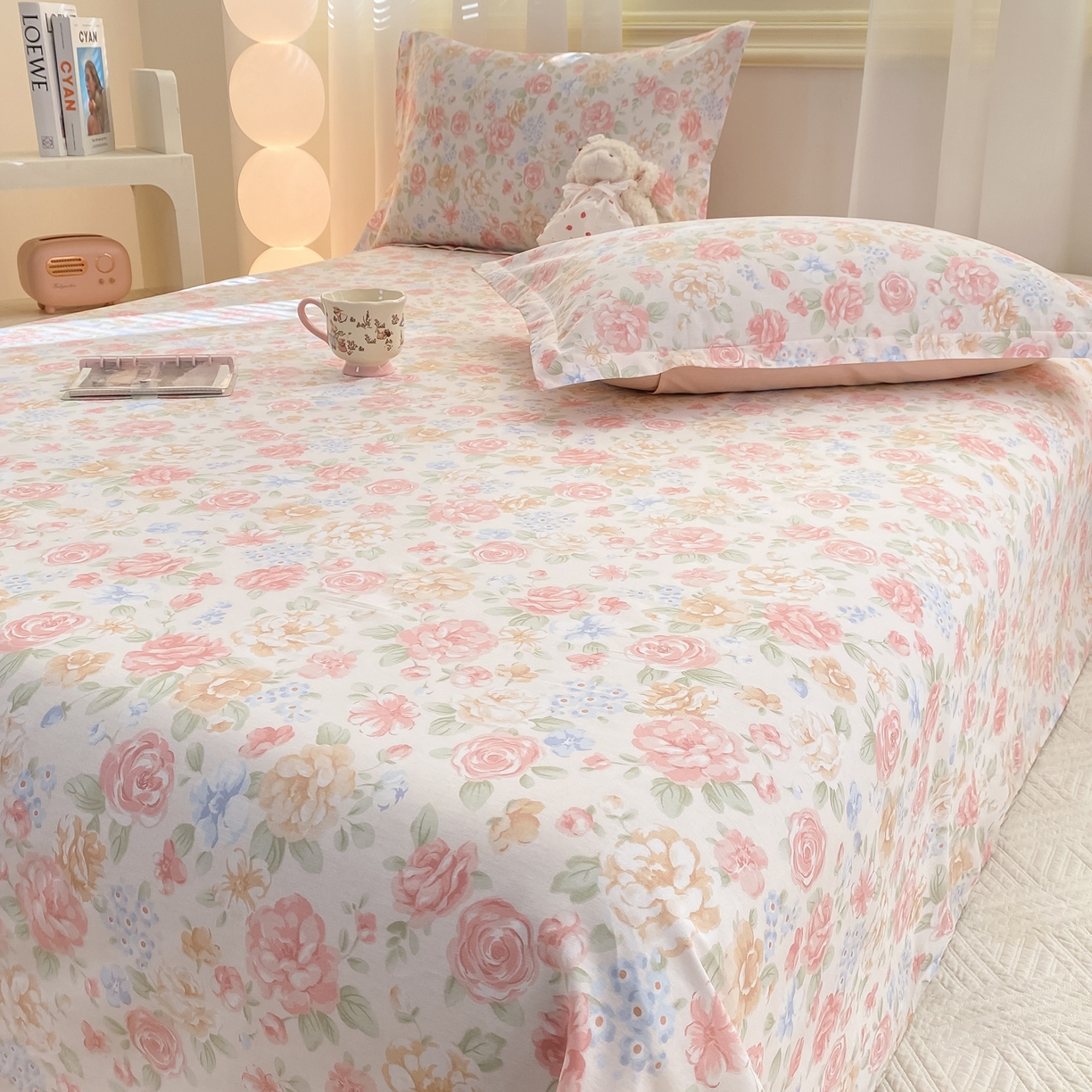 91家纺网 家纺一手货源 找家纺 花梦欣 2026新款全棉印花单品系列-单床单 花恋