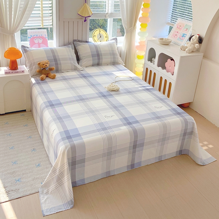 91家纺网 家纺一手货源 找家纺 金丝兔 2026新款纯棉印花四件套系列 浅格念