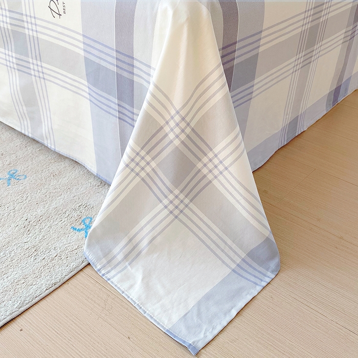 91家纺网 家纺一手货源 找家纺 金丝兔 2026新款纯棉印花四件套系列 浅格念