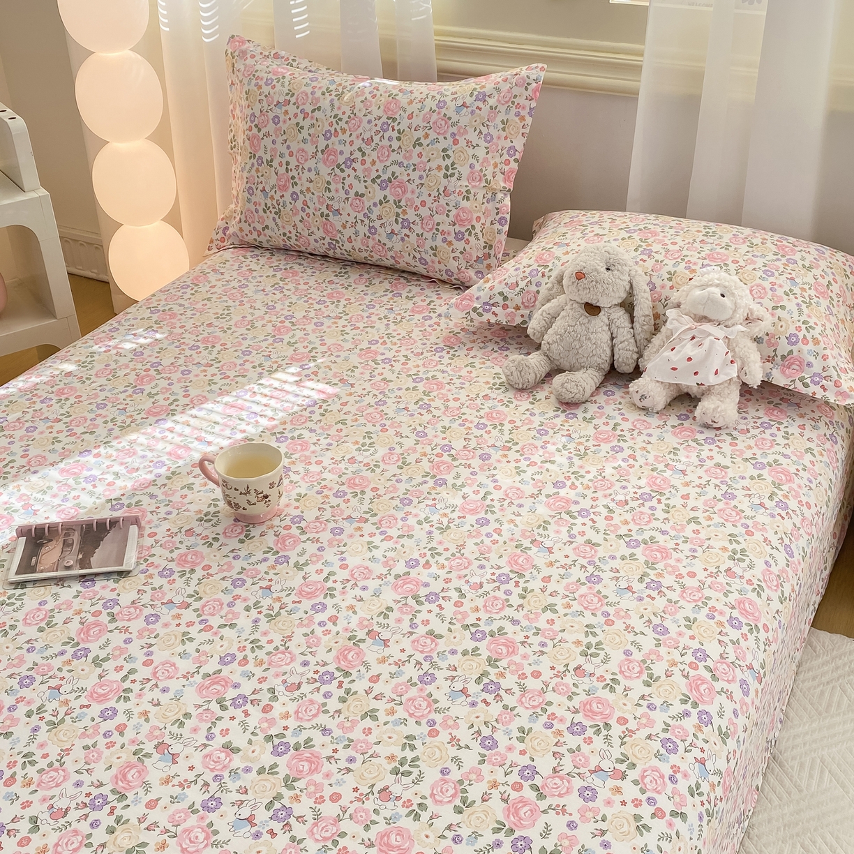 91家纺网 家纺一手货源 找家纺 花梦欣 2026新款全棉印花单品系列-单床单 花园芬芳