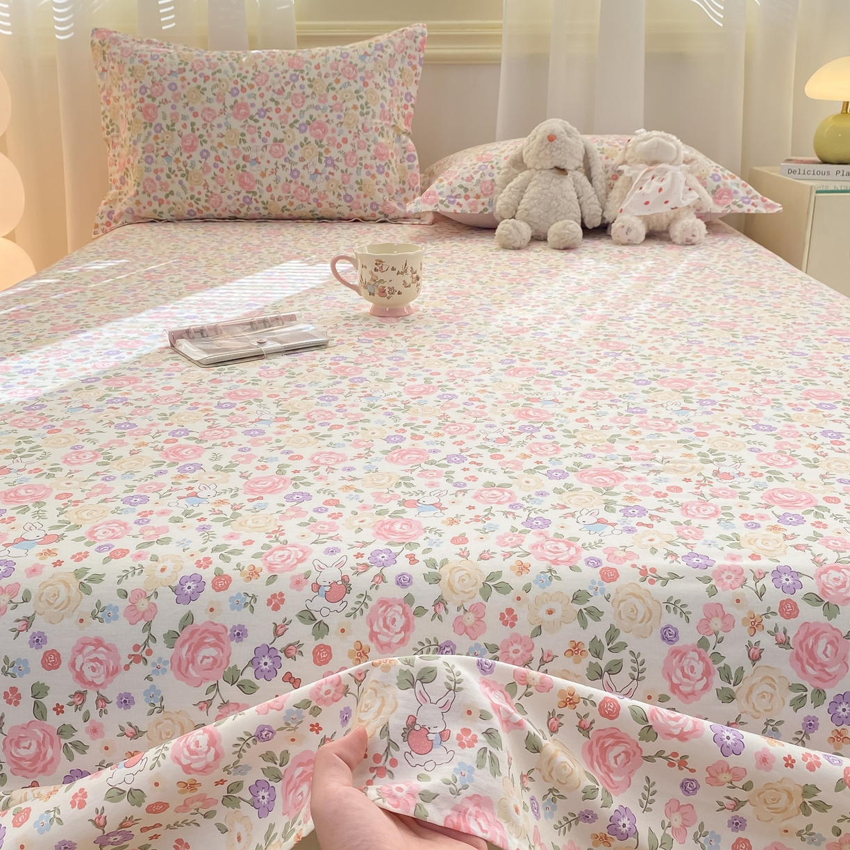 91家纺网 家纺一手货源 找家纺 花梦欣 2026新款全棉印花单品系列-单床单 花园芬芳