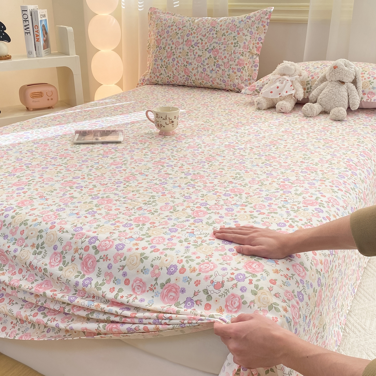 91家纺网 家纺一手货源 找家纺 花梦欣 2026新款全棉印花单品系列-单床单 花园芬芳