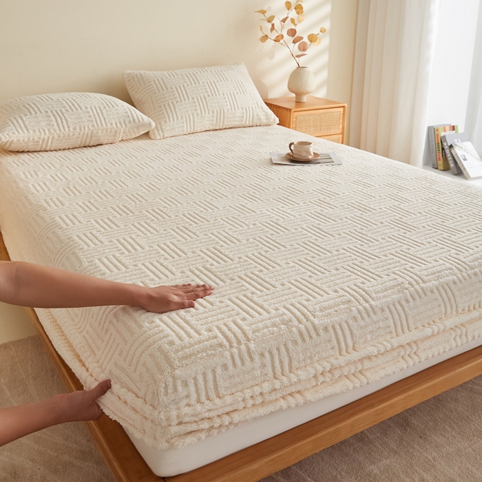 91家纺网 家纺一手货源 找家纺 （总）蓝冰家纺 2026新款提花塔芙绒床笠