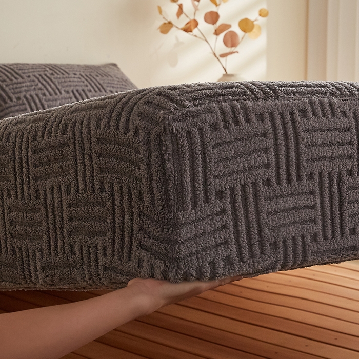 91家纺网 家纺一手货源 找家纺 （总）蓝冰家纺 2026新款提花塔芙绒床笠