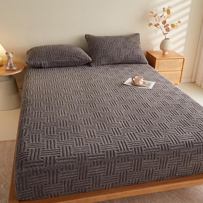 91家纺网 家纺一手货源 找家纺 （总）蓝冰家纺 2026新款提花塔芙绒床笠