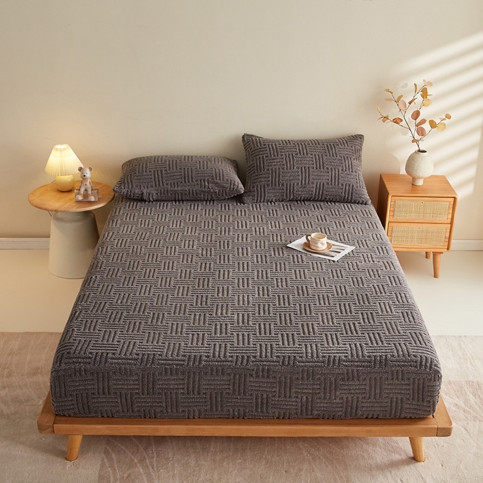 91家纺网 家纺一手货源 找家纺 （总）蓝冰家纺 2026新款提花塔芙绒床笠