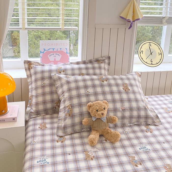 91家纺网 家纺一手货源 找家纺 金丝兔 2026新款纯棉印花四件套系列 星点漫语