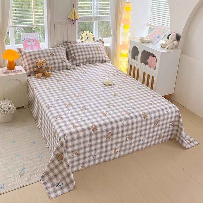 91家纺网 家纺一手货源 找家纺 金丝兔 2026新款纯棉印花四件套系列 星点漫语