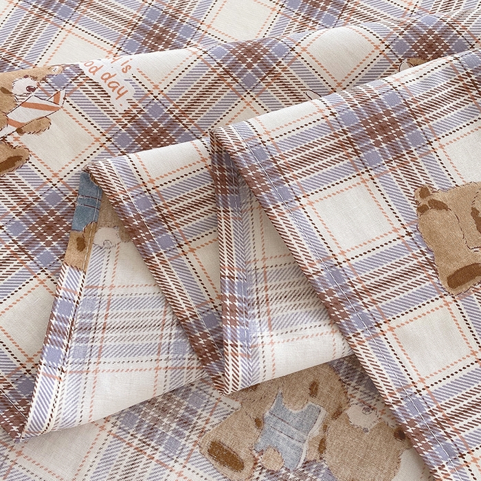 91家纺网 家纺一手货源 找家纺 金丝兔 2026新款纯棉印花四件套系列 星点漫语