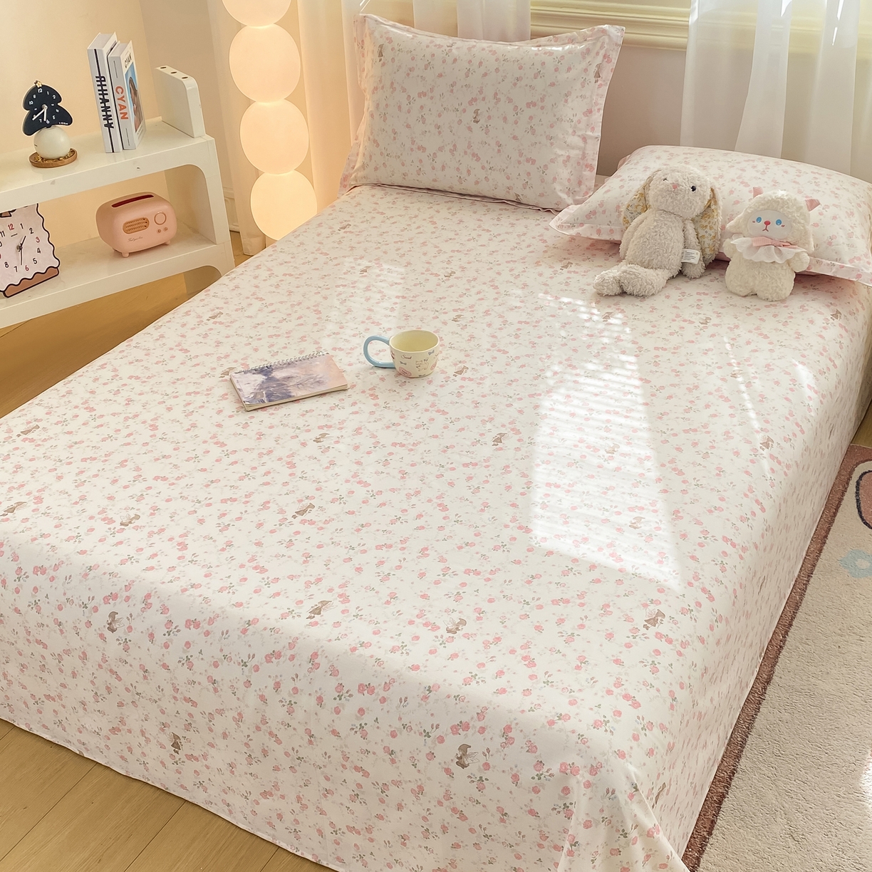 91家纺网 家纺一手货源 找家纺 花梦欣 2026新款全棉印花单品系列-单床单 花中仙子